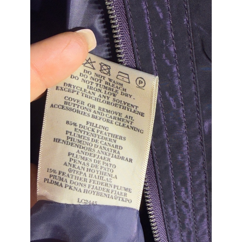 Burberry London Metallic Purple Nylon Trench Coat Jacket Made in Italy Size 6 - Picture 10 of 16